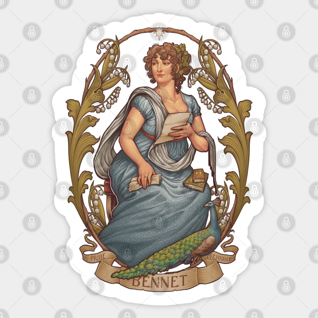 LIZZIE BENNET  - PRIDE AND PREJUDICE Sticker by Medusa Dollmaker